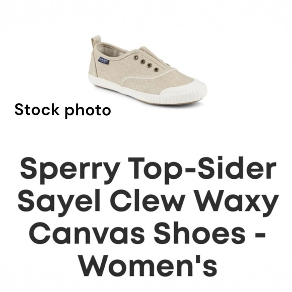 Sperry Sayel Clew Waxy Canvas Taupe Sz 7 1/2 - Picture 10 of 15
